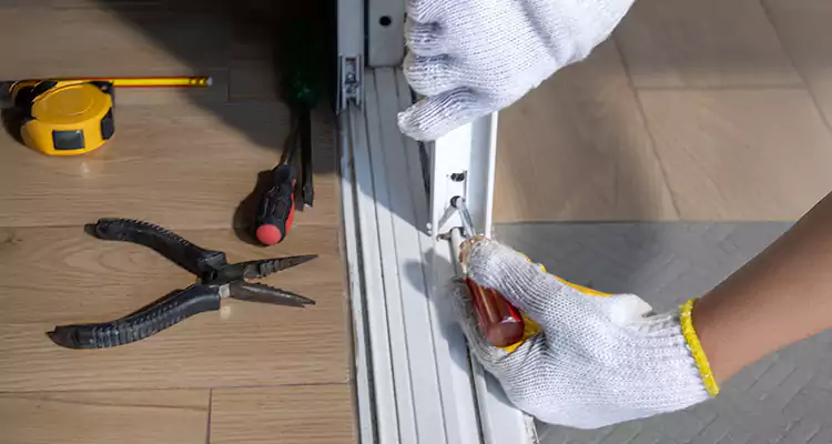 Backyard Sliding Door Track Repair in Palm Valley, FL